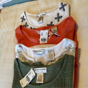 Lot of 4 Draper's & Damon's Women's Tops New PL